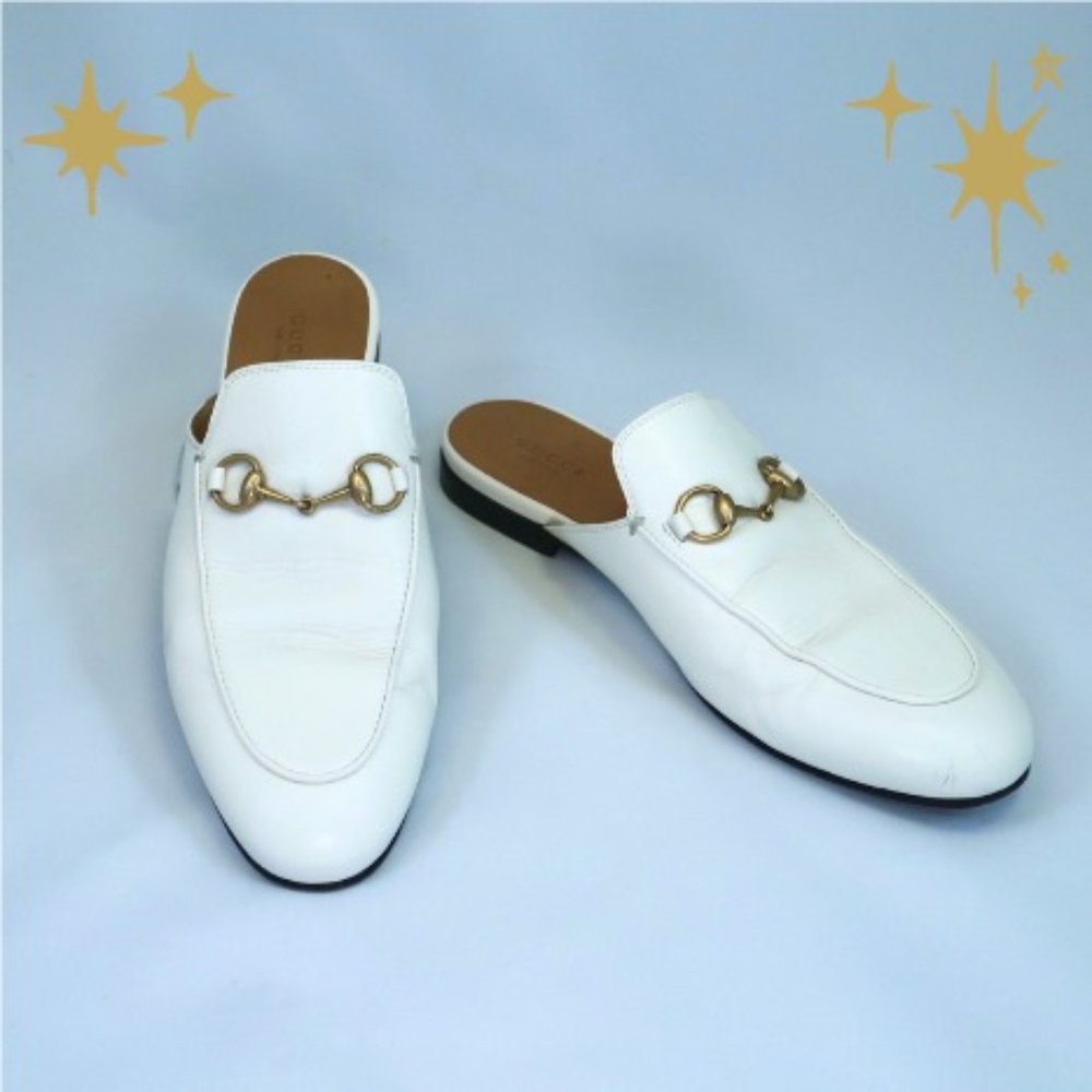 GUCCI Princeton Slide/Mule Loafer Ivory 38